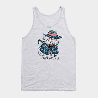 John Watzu - Shih Tzu Funny Dog Literature Pun Blue Tank Top